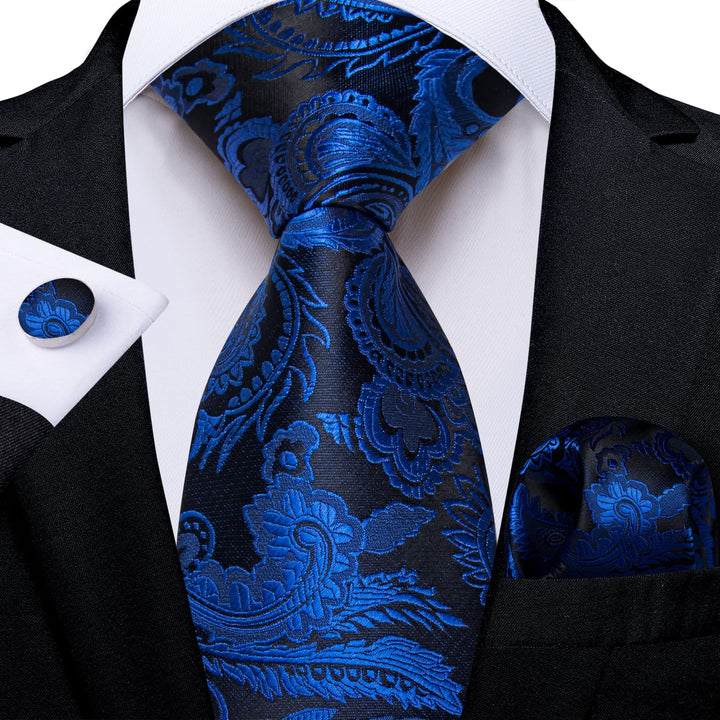 blue floral tie