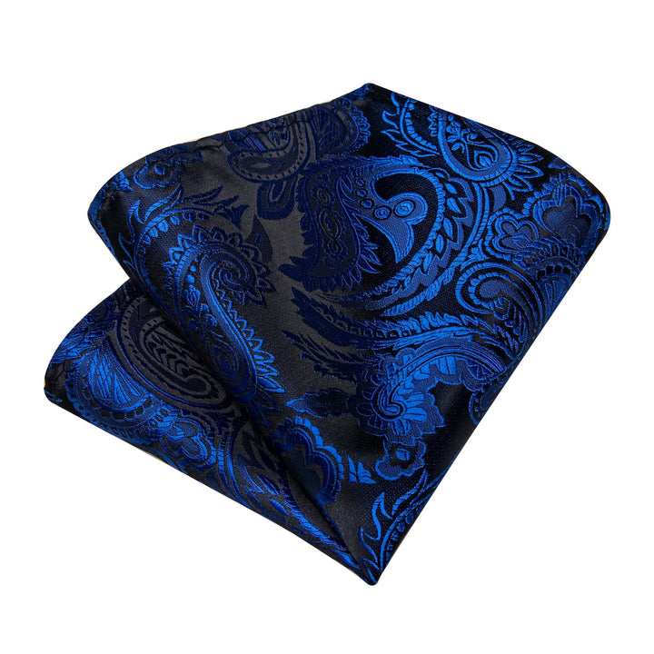 royal blue floral pocket square