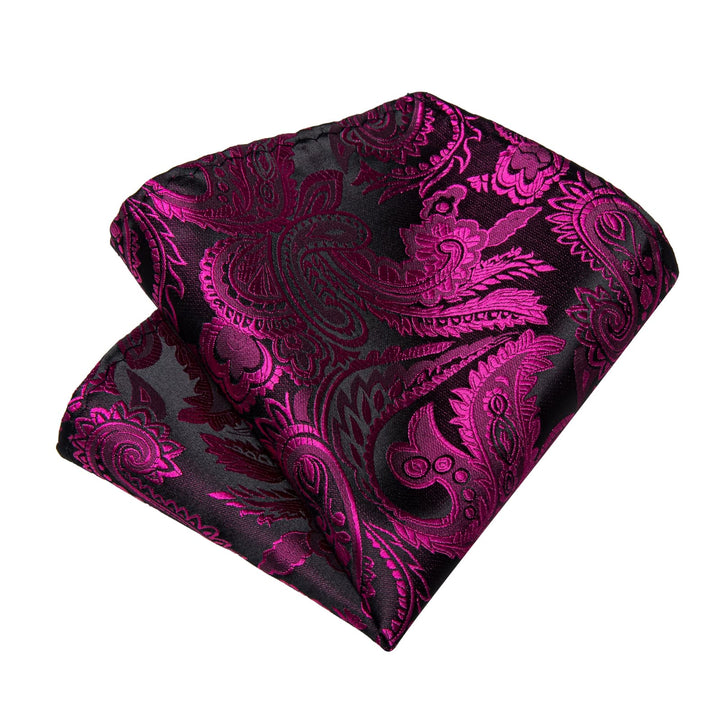 purple and black pocket square