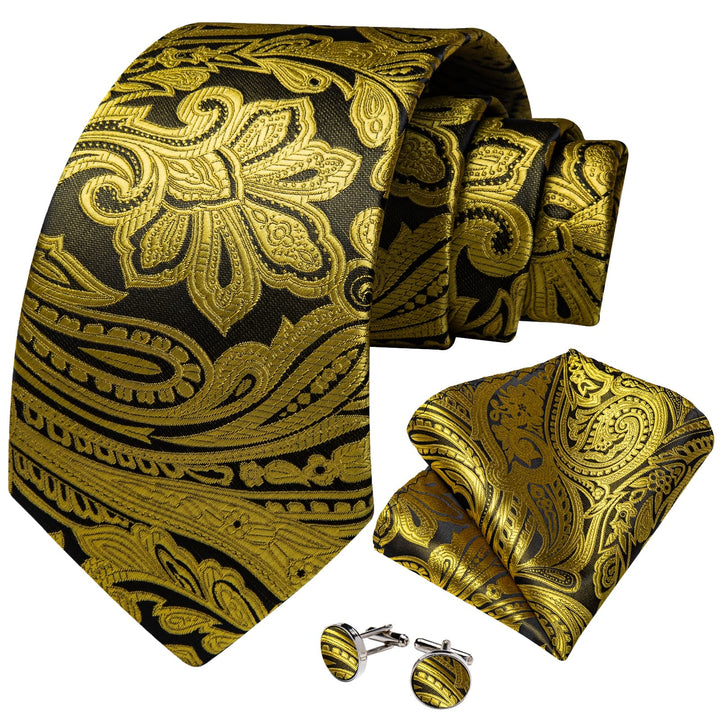 gold paisley tie