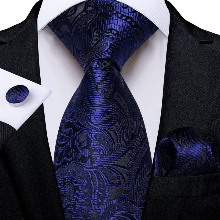 navy floral tie