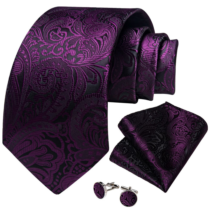 dark purple silk tie