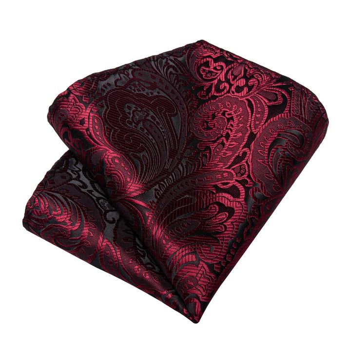 red paisley pocket square