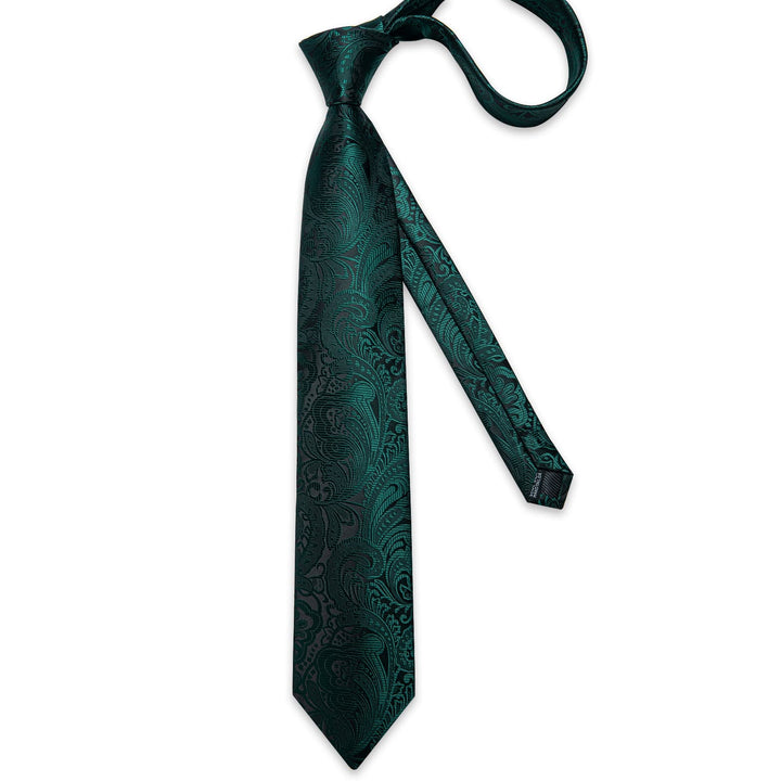 mens green floral tie