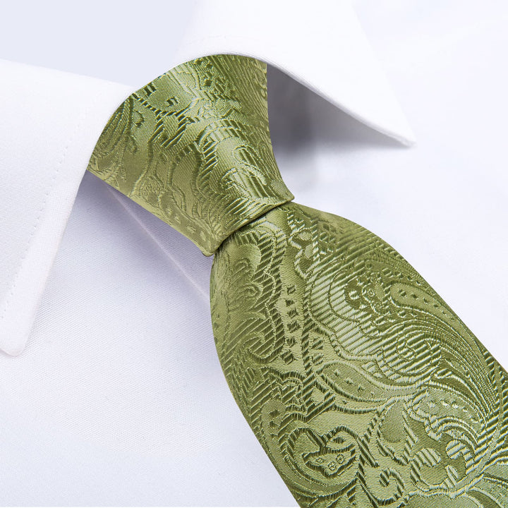 green neck tie