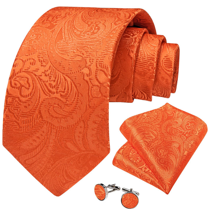 orange floral tie