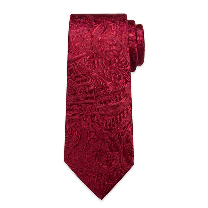 burgundy silk tie