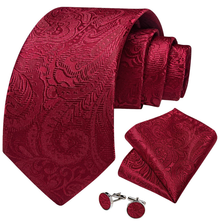 burgundy paisley tie