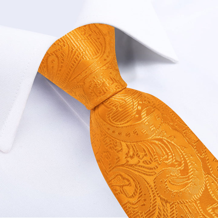 orange silk tie