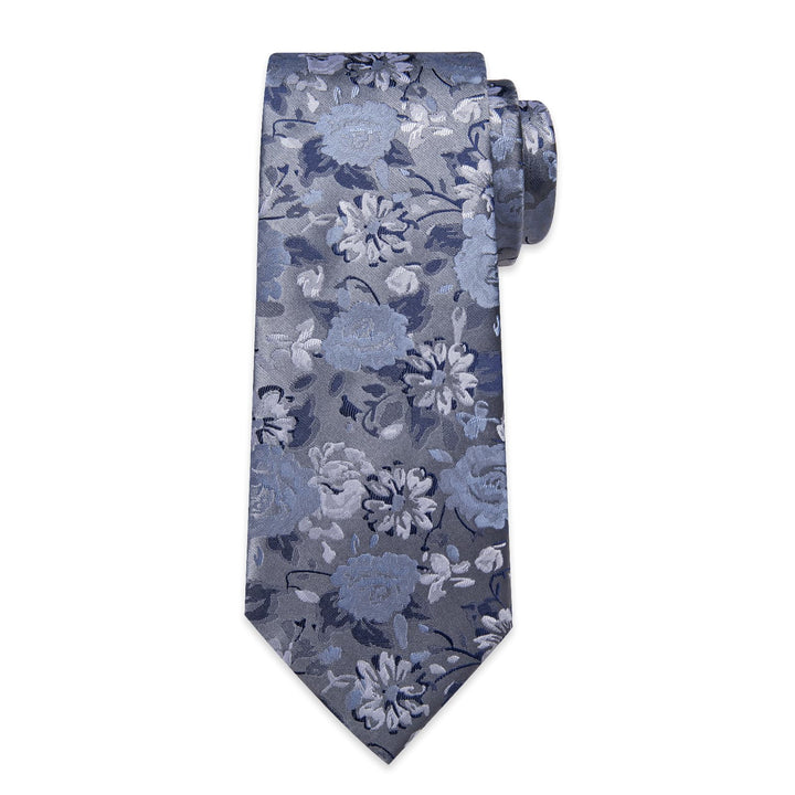 grey silk tie