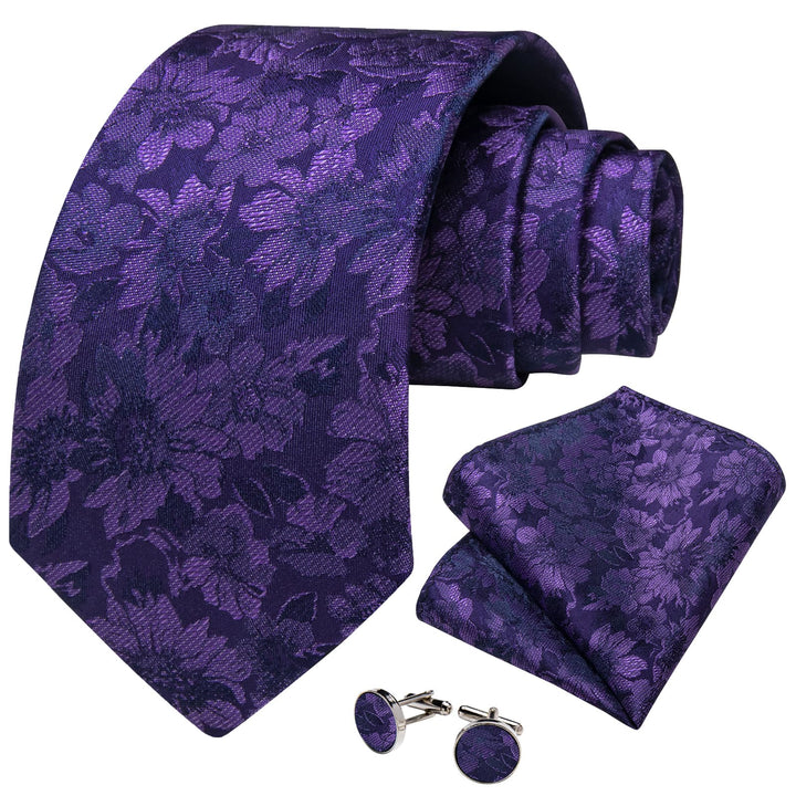 purple floral tie