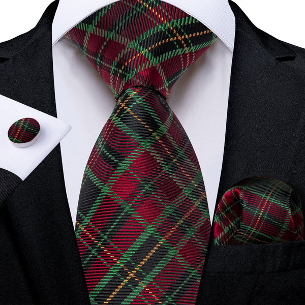 red and green tie