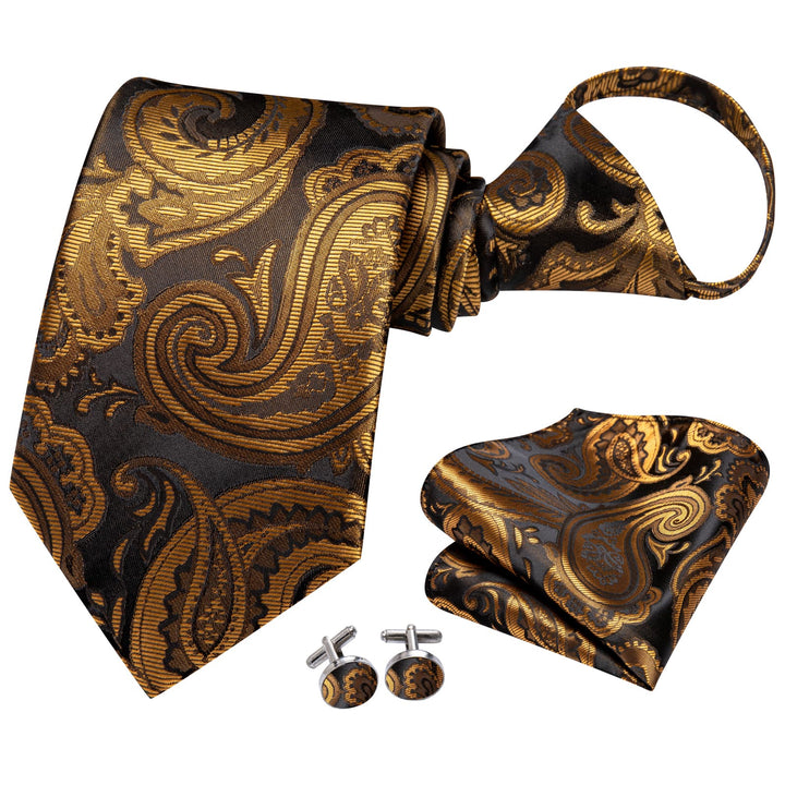 gold paisley tie