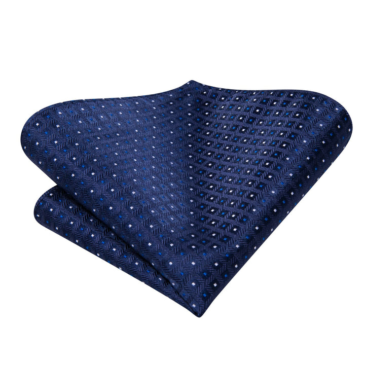 ties2you mens silk navy blue white plaid cheap bow ties pocket square cufflinks set for business or causal