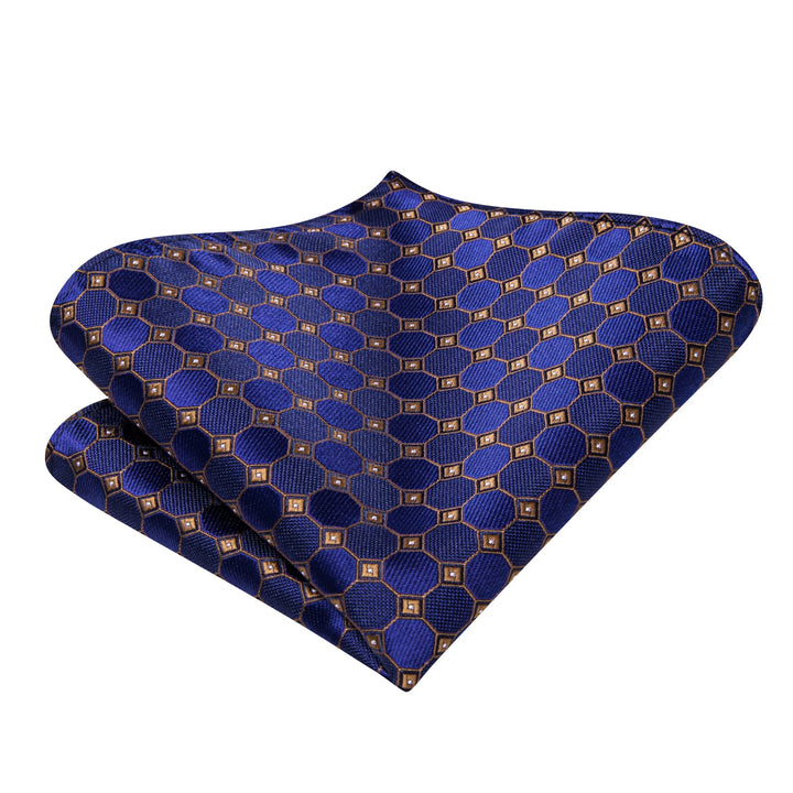 self-tied types of bow ties navy blue gold plaid silk mens bowties pocket square cufflinks set