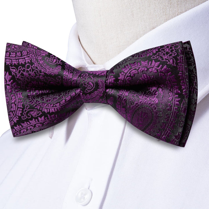 dark purple bow tie