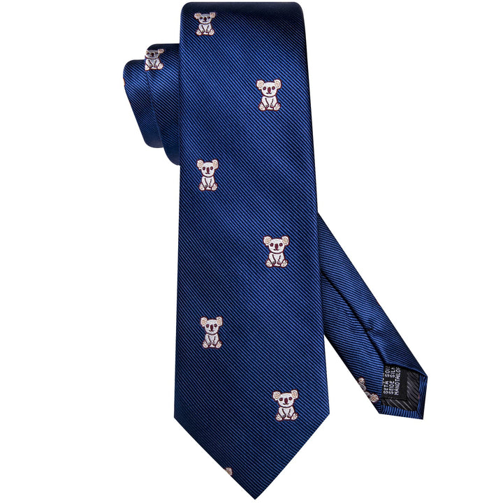 blue silk tie