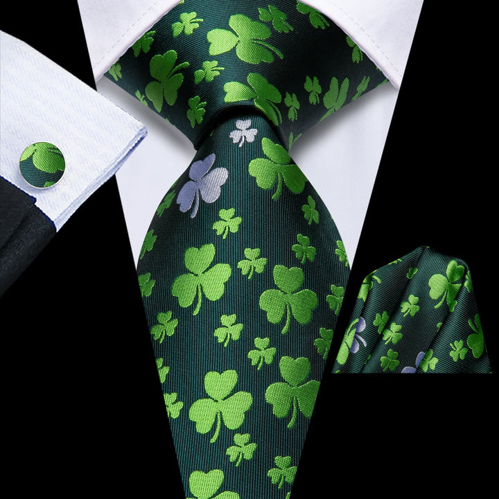 green neck tie