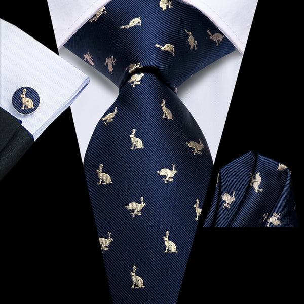 blue pattern tie