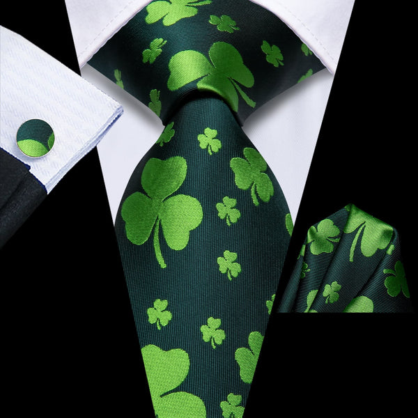 men's green tie