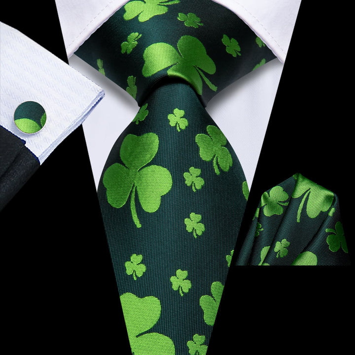 men's green tie