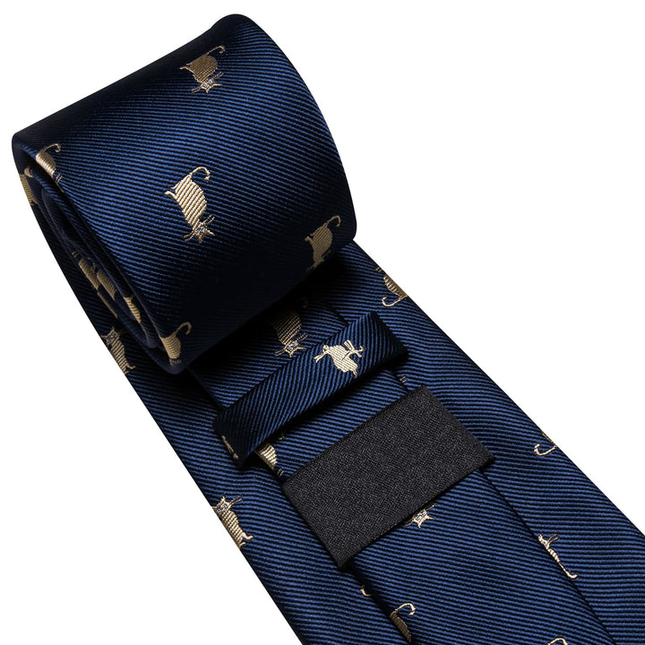 blue pattern tie