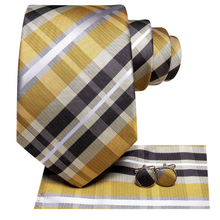 yellow silk tie