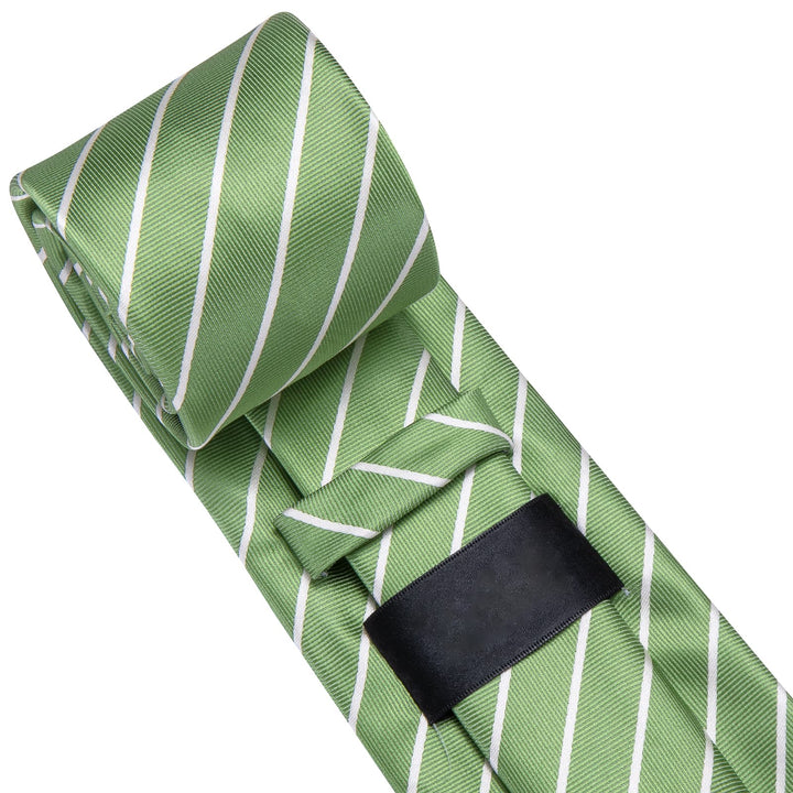 green silk tie