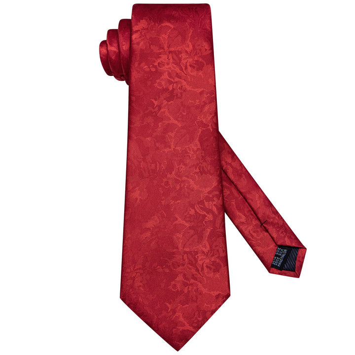 red silk tie