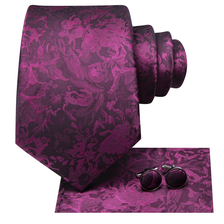 purple floral tie