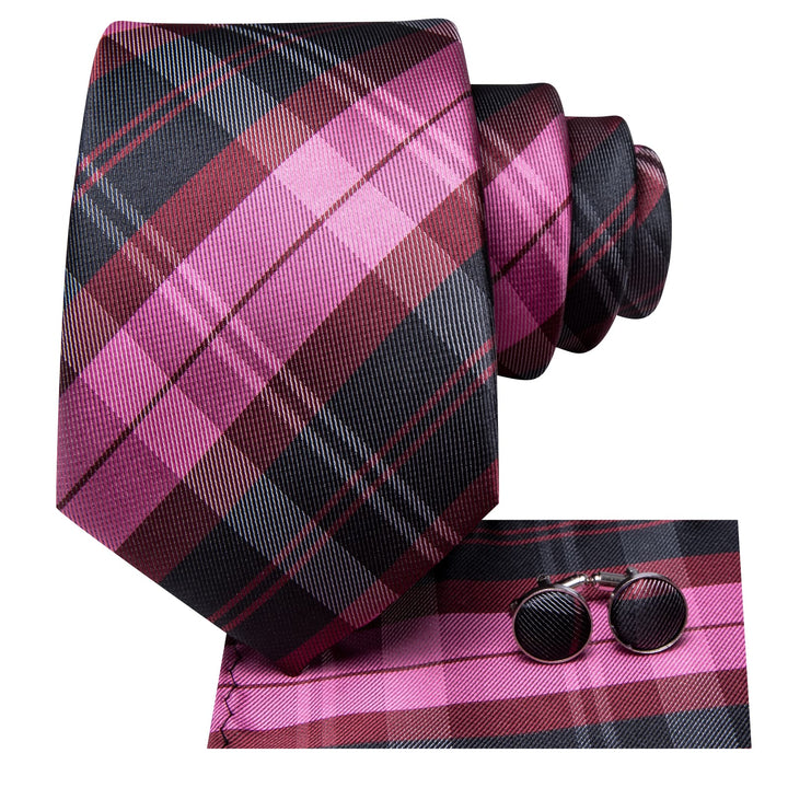 pink and black mens tie