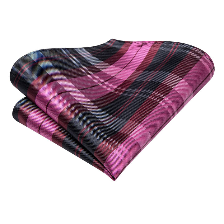 pink and black pocket square