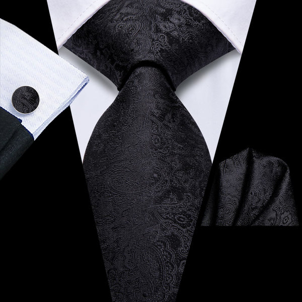 black mens tie