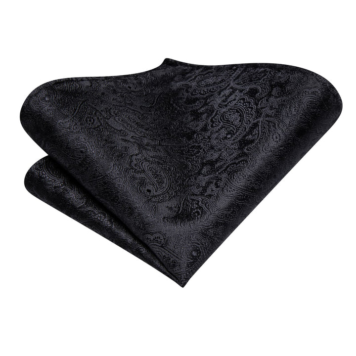 black silk pocket square