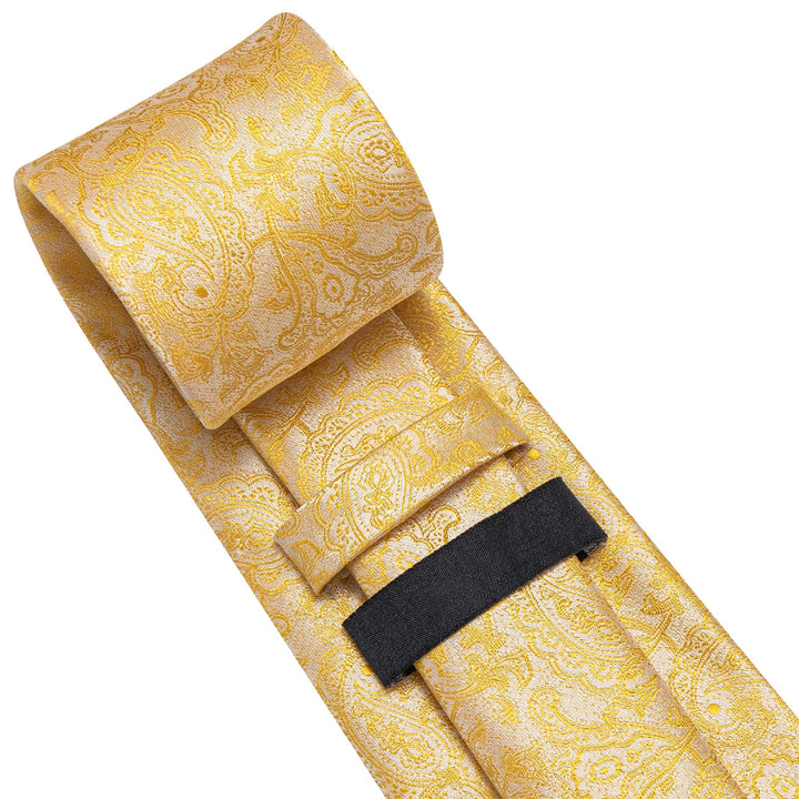 yellow paisley tie