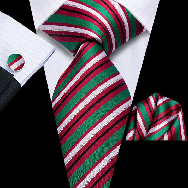 black and green tie