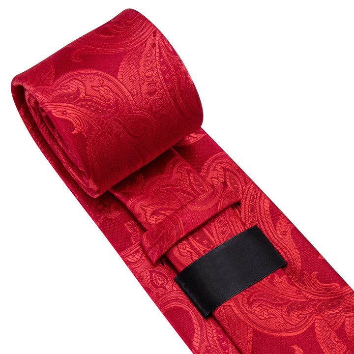 red silk tie