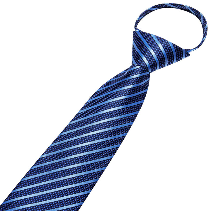 blue striped tie