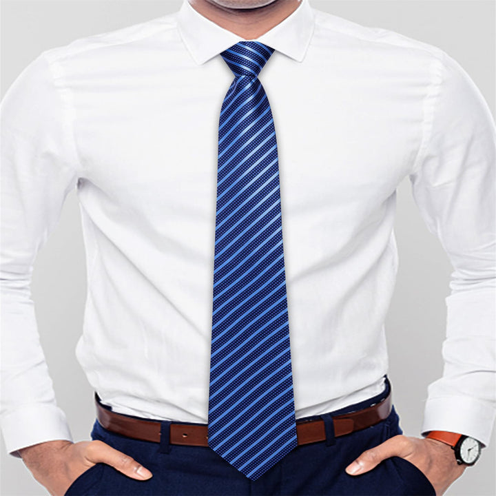 blue striped ties