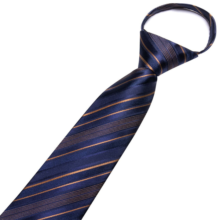 gold and blue tie