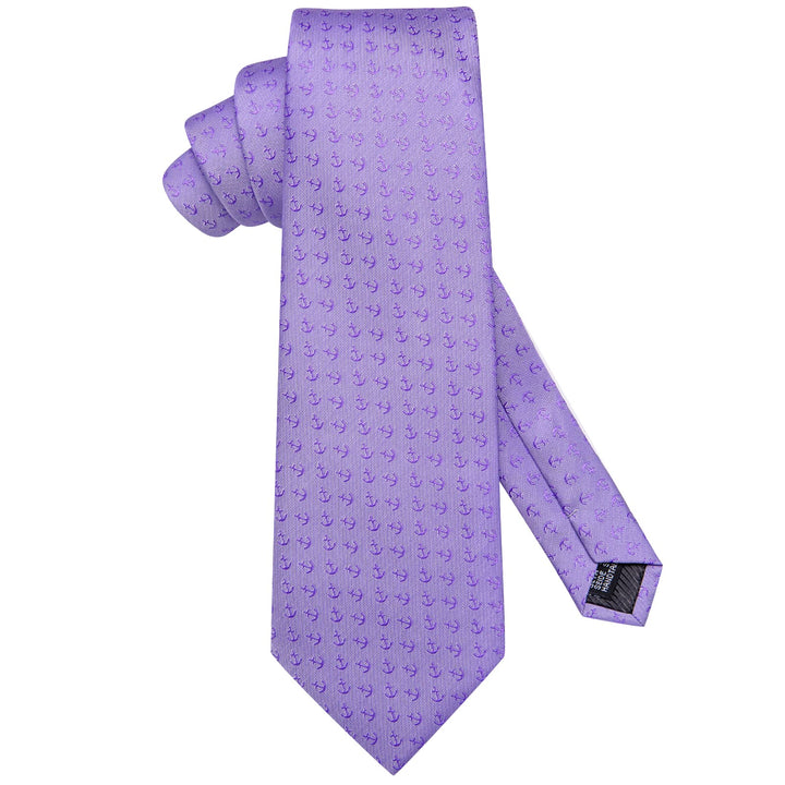 high quality silk novelty mens orchid purple tie handkerchief cufflinks set for formal business