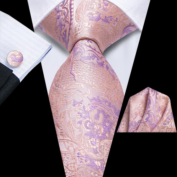 pink floral tie