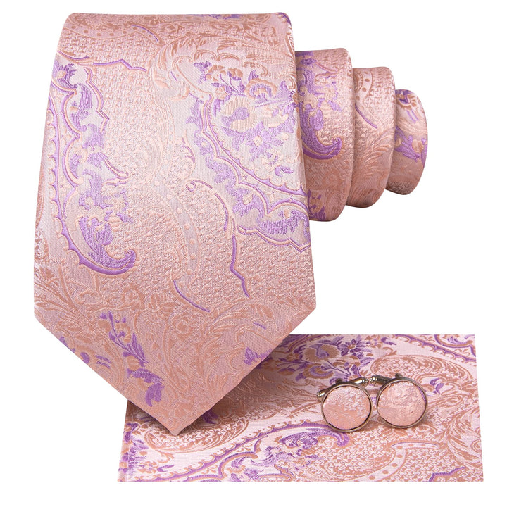 pink tie and pocket square