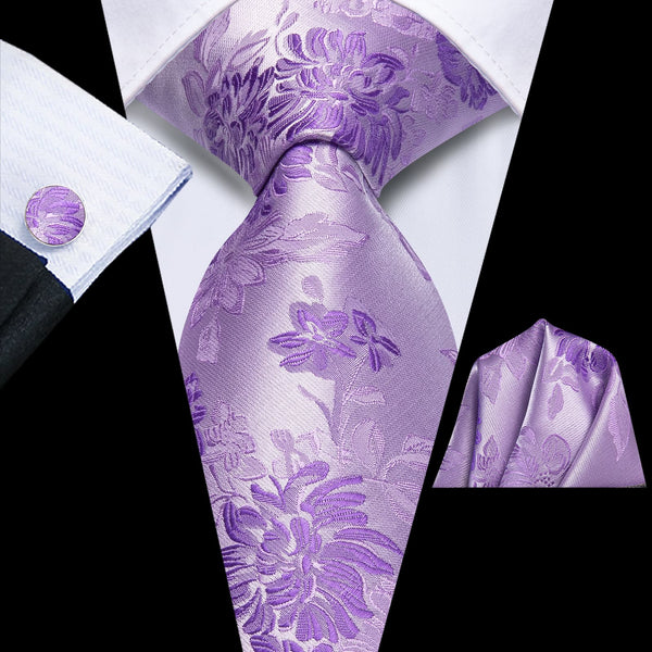 purple floral tie