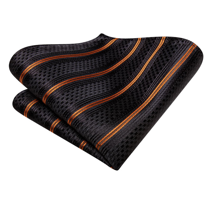 brown striped tie