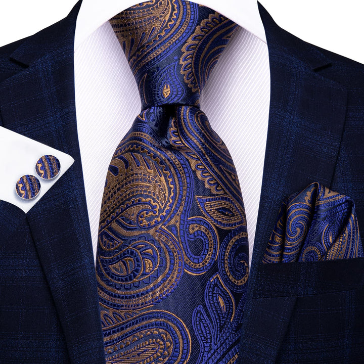 blue paisley tie