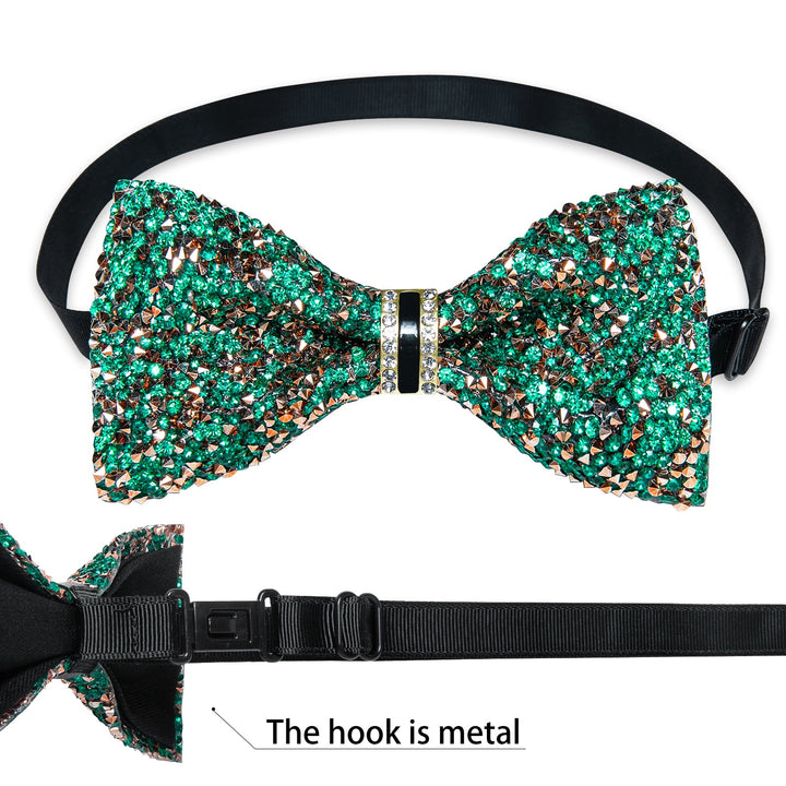 Green Champagne Diamond Bow Tie