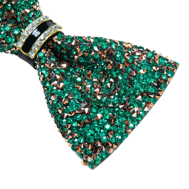 Green Champagne Simulated Diamond Bowtie