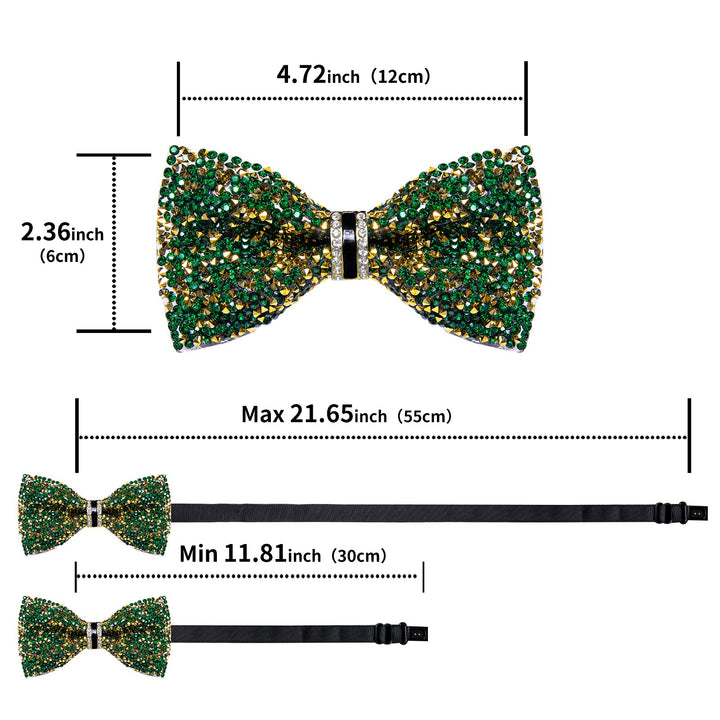 Imitation diamond bow tie for men