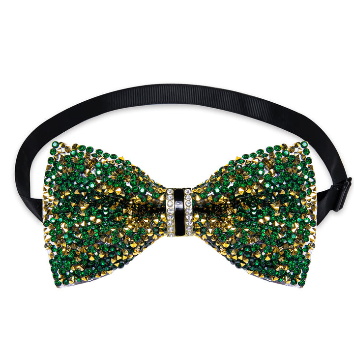 Imitation diamond silk bow tie